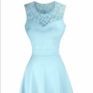 Beautiful Light Blue A-Line Dress
